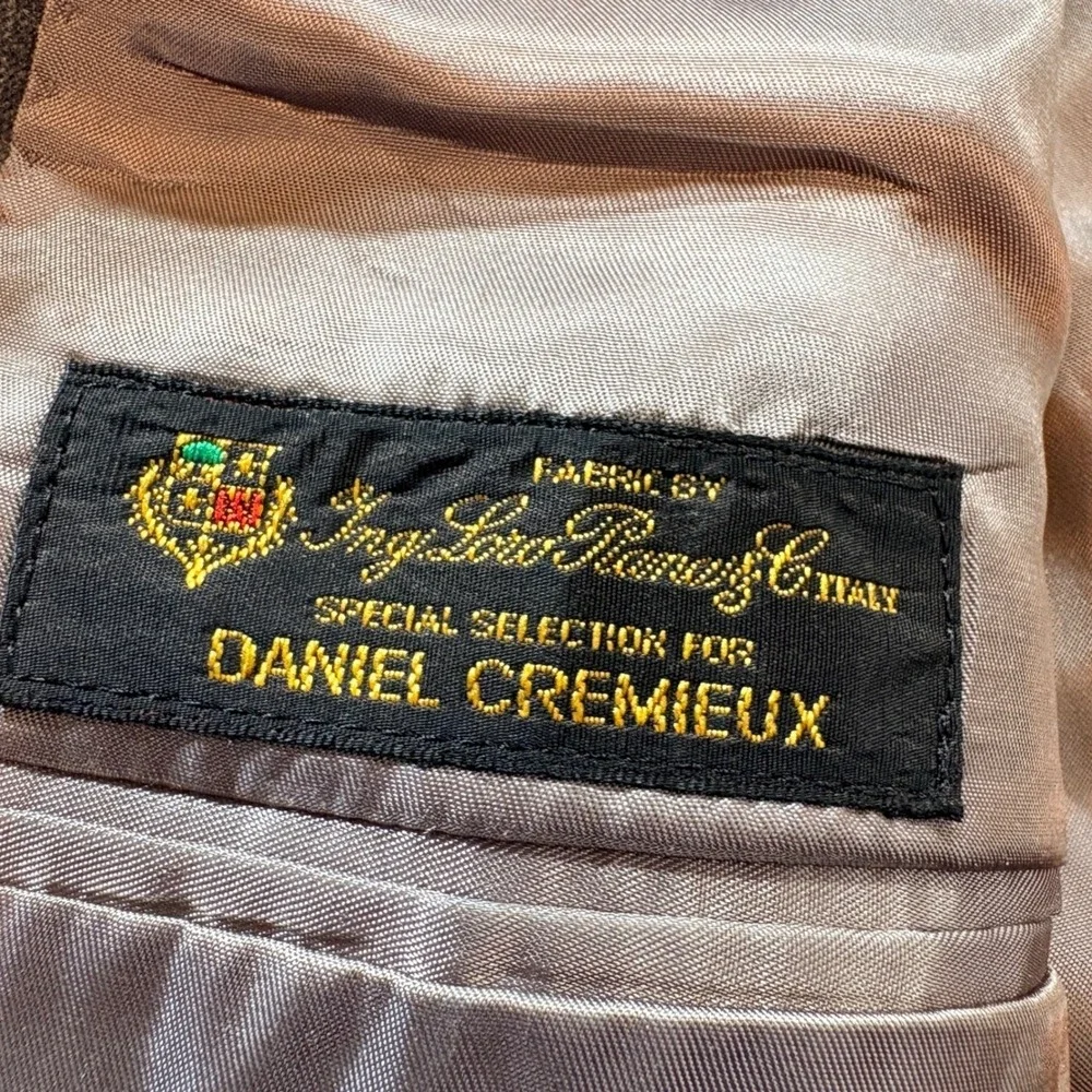 Daniel Cremieux Loro Piana Blazer Mens 40R Grey Glen Plaid Wool Sport Coat Italy